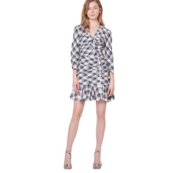 VERONICA BEARD Rowe Dress in Plaid - Picture 1 of 16